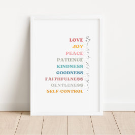 Póster Galatianos 5:22-23 Fruta del Espíritu