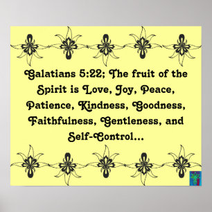 Póster Galatianos 5:22 Fruta del Poster del Espíritu