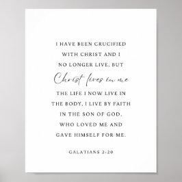 Póster Galatians 2:20 Christ lives in me