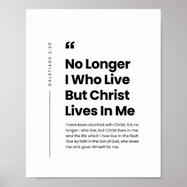 Póster Galatians 2:20 Christ lives in me