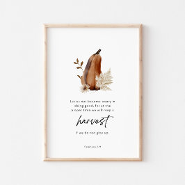 Póster Galatians 6:9 Scripture Harvest Christian