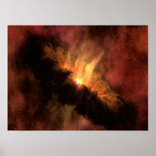 PÓSTER GALAXIA ASOMBROSA CON ESTRELLAS BRILLANTES