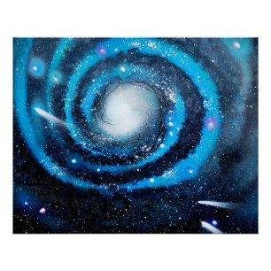 Póster Galaxia Azul
