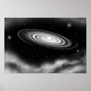 Póster Galaxia blanca eterna