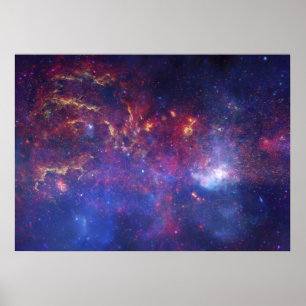Póster Galaxia brillante brillante brillante brillante en