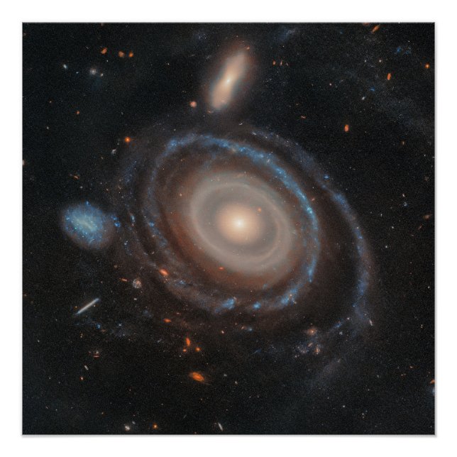 Póster Galaxia Bullseye del telescopio espacial Hubble (Anverso)