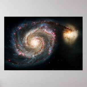 Póster Galaxia con remolinos - foto real