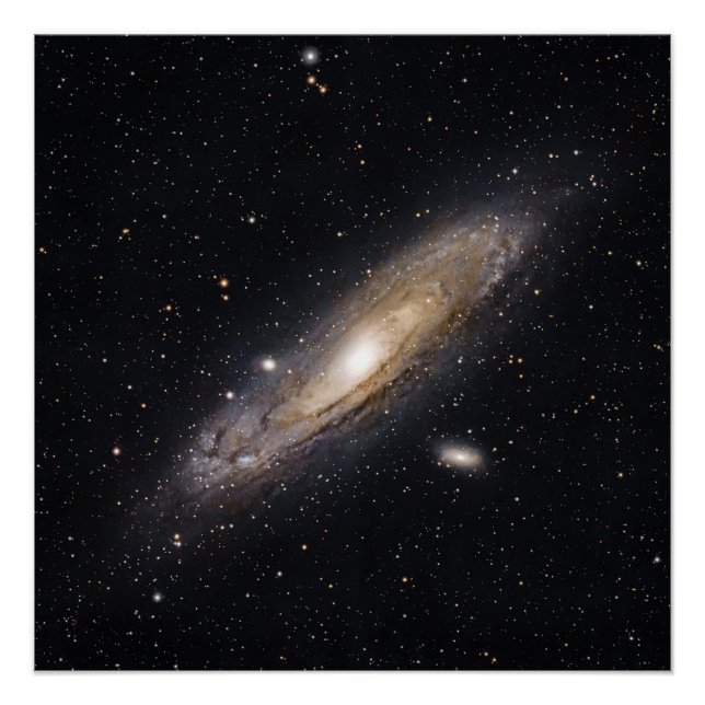 Póster Galaxia de Andrómeda | Fotografía Espacial (Anverso)