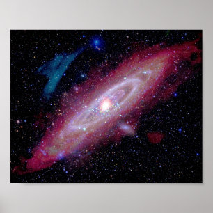 Póster Galaxia de Andrómeda Messier 31 Imagen Compuesta