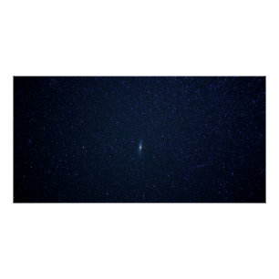 Póster Galaxia de Andrómeda Noche estrellada de azul medi