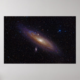 Póster Galaxia de Andromeda tomada con filtro alfa hidróg
