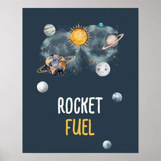 Póster Galaxia de combustible de cohetes espacio exterior (Frente)