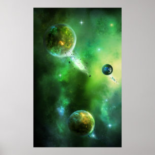 Póster Galaxia de Greenday