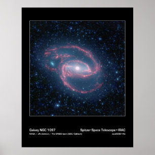Póster Galaxia de la noche en cocido NGC 1097
