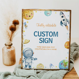 Póster Galaxia del espacio exterior Mesa de cumpleaños Pr