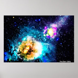 Póster Galaxia del Espacio Profundo