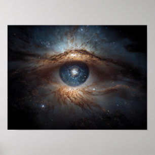 Póster Galaxia del Ojo Cósmico: símbolo universal del ojo