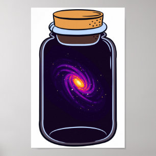 Póster Galaxia en los amantes del espacio de las artes de