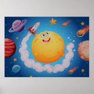 Póster Galaxia espacial