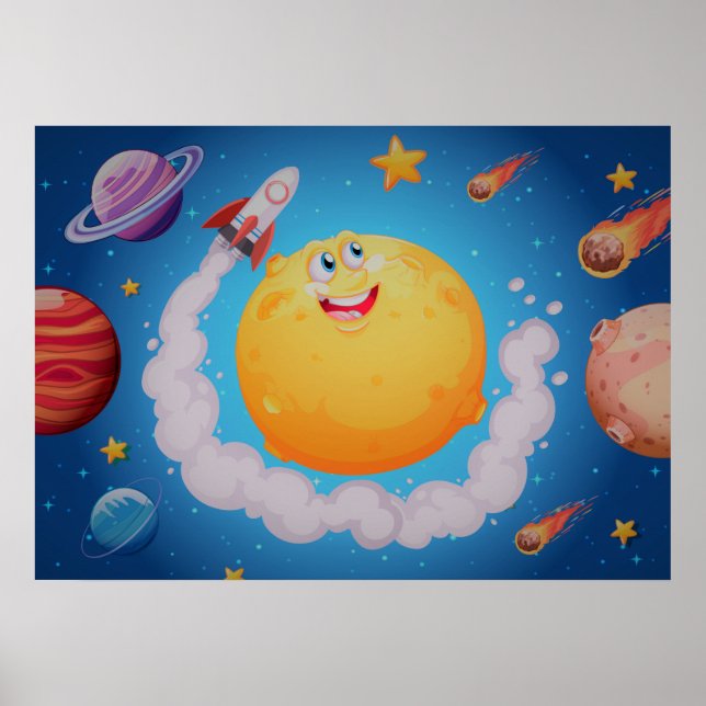 Póster Galaxia espacial (Frente)