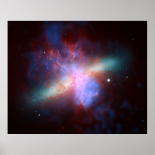 Póster Galaxia espacial Messier 82