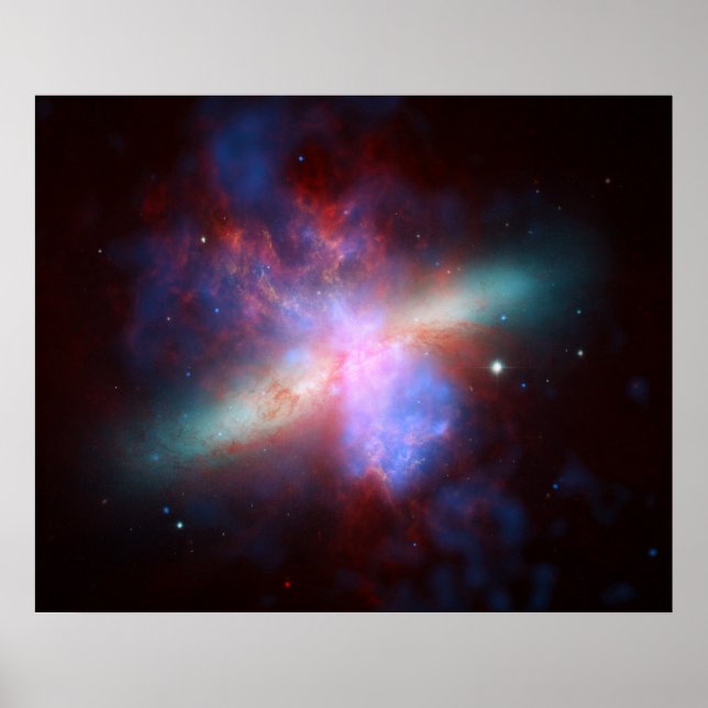 Póster Galaxia espacial Messier 82 (Frente)
