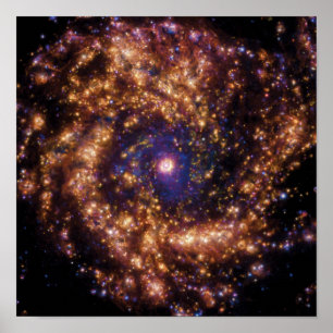 Póster Galaxia espiral con brote estelar ESO Messier 61