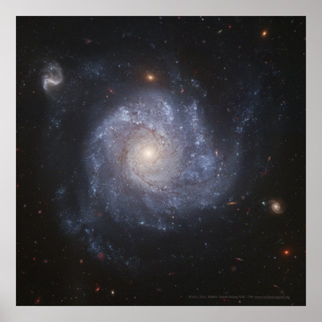 Póster Galaxia espiral NGC 1309 12x12 (11x11) (Frente)