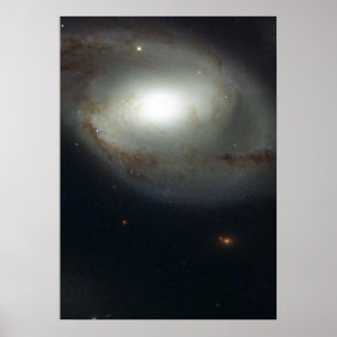 Póster Galaxia espiral NGC 4319 y Quasar Markarian 205