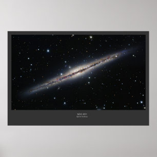 Póster Galaxia espiral NGC-891