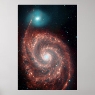Póster Galaxia espiral para remolinos M51 NASA