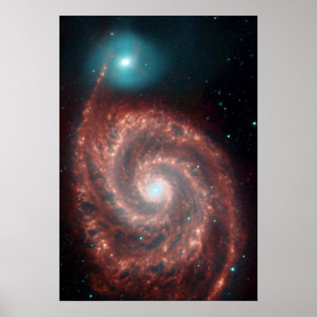 Póster Galaxia espiral para remolinos M51 NASA (Frente)