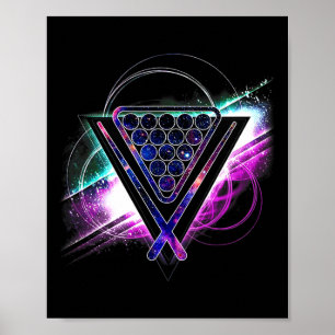 Póster Galaxia Estética Billiards
