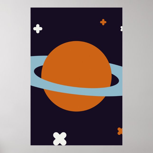 Póster Galaxia estrella del universo de la órbita planeta (Frente)