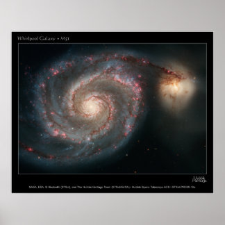 Póster Galaxia-M51-2005-12a