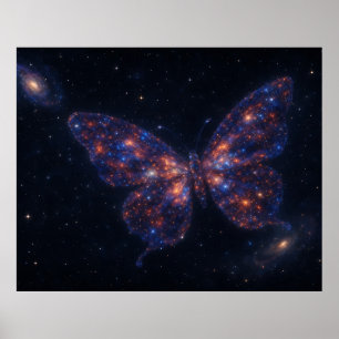 Póster Galaxia Mariposa Celestial