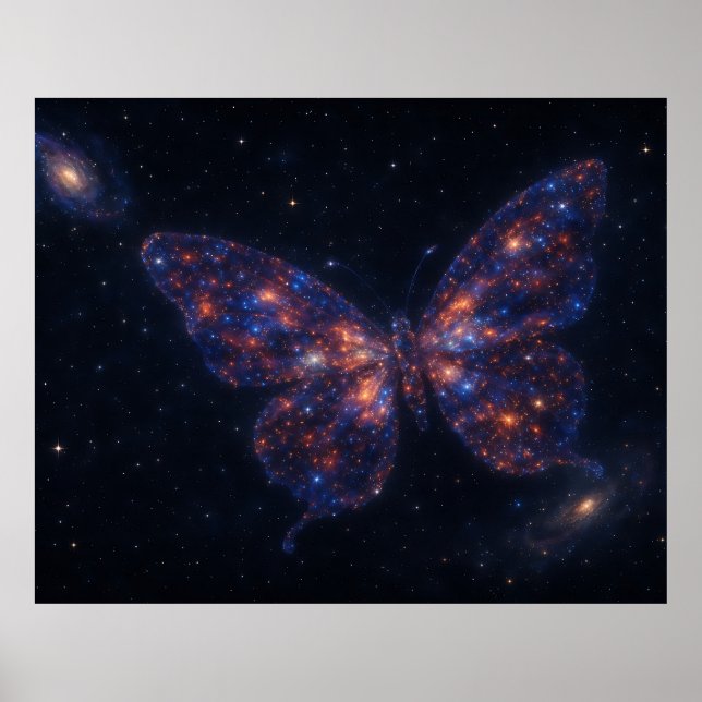 Póster Galaxia Mariposa Celestial (Frente)