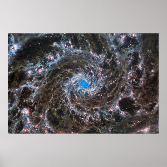 Póster Galaxia Messier 74 (M74) | NGC 628 | MIRI | JWST (Frente)