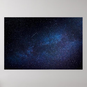 Póster Galaxia Navy Blue Milkyway Nightsky Fotografía