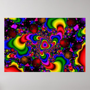 Póster Galaxia psicodélica