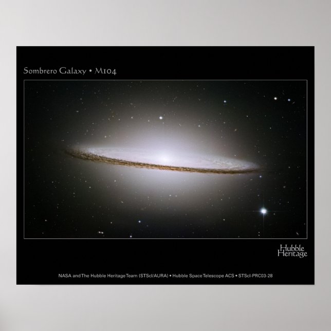 Póster Galaxia Sombrero M104 (Frente)