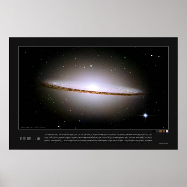 Póster Galaxia Sombrero (Messier 104, M104) (Frente)
