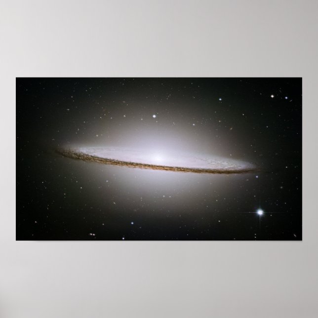 Póster Galaxia Sombrero (Telescopio Hubble) (Frente)