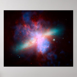 Póster Galaxia Starburst