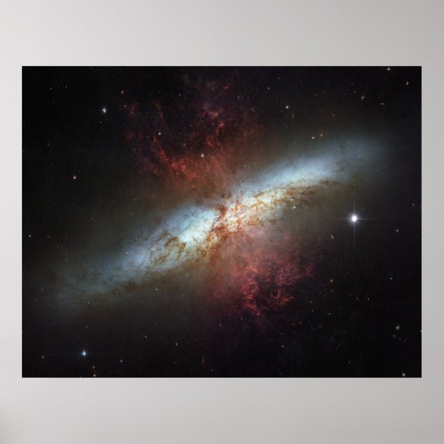 Póster galaxia starburst (Frente)