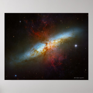 Póster Galaxia Starburst M82