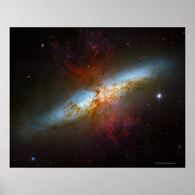 Póster Galaxia Starburst M82 (Frente)