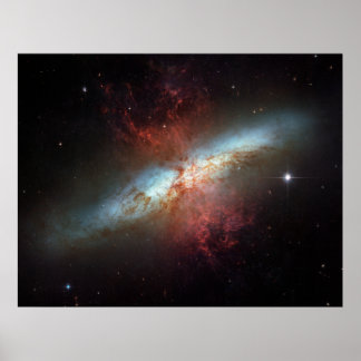 Póster Galaxia Starburst M82