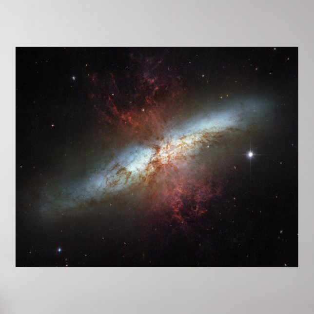 Póster Galaxia Starburst M82 (Frente)