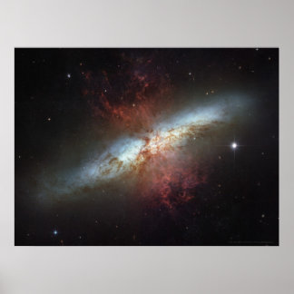 Póster Galaxia Starburst M82 24x18 (33x25)